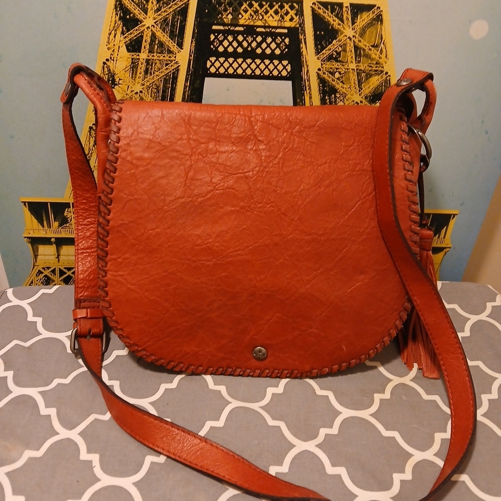 Patricia Nash Burnt Red Leather Purse Bag